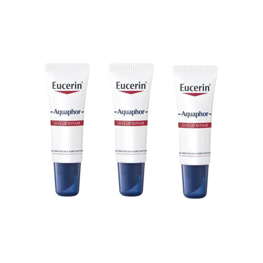 Eucerin Aquaphor Sos Regenerador Labial, 3X10 Ml