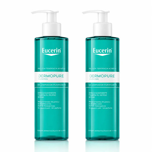 Eucerin Dermopure Gel Limpiador, 400 Ml , pack 2