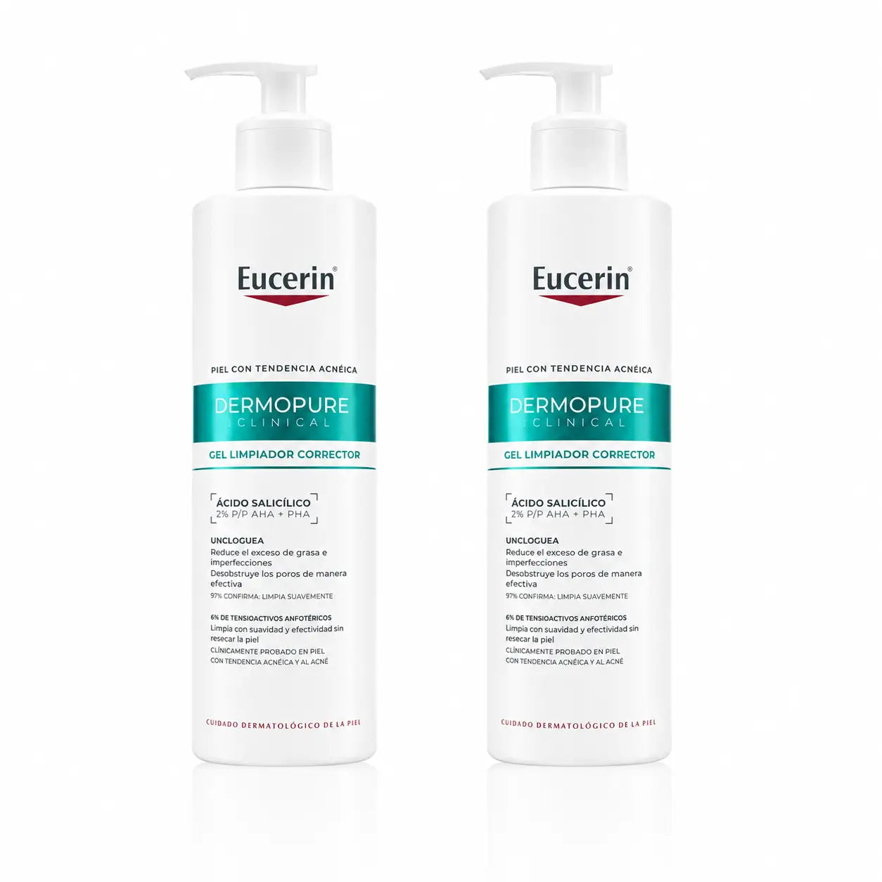 Eucerin Dermopure Gel Limpiador Triple Efecto, 400 Ml , pack 2