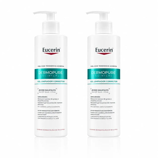 Eucerin Dermopure Gel Limpiador Triple Efecto, 400 Ml , pack 2
