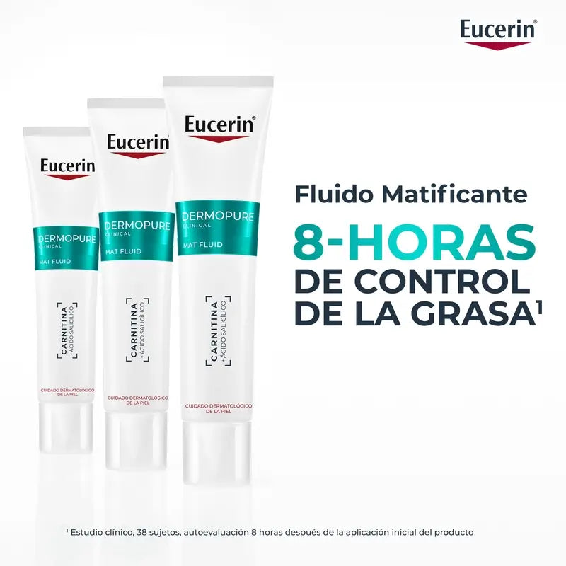 Eucerin Dermopure Fluido Facial Hidratante Matificante, 50 ml