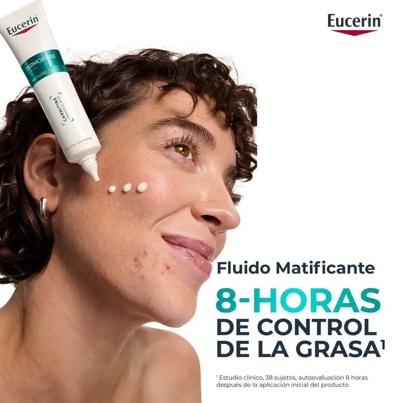 Eucerin Dermopure Fluido Facial Hidratante Matificante, 50 ml