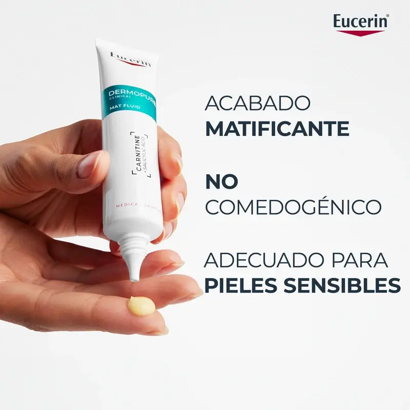 Eucerin Dermopure Fluido Facial Hidratante Matificante, 50 ml