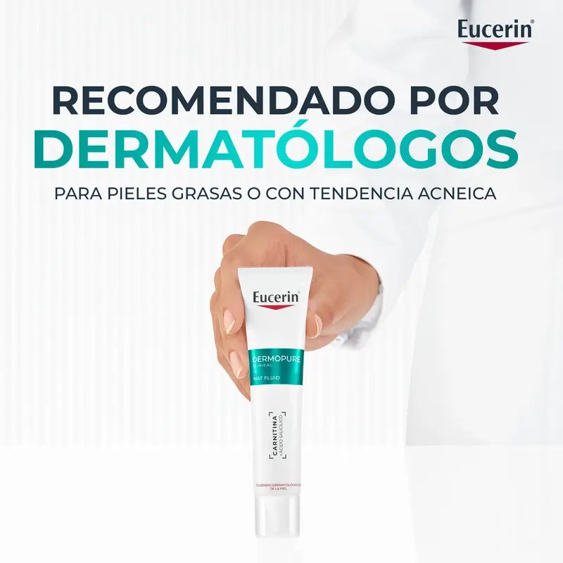 Eucerin Dermopure Fluido Facial Hidratante Matificante, 50 ml