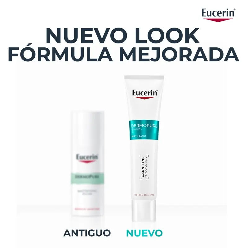 Eucerin Dermopure Fluido Facial Hidratante Matificante, 50 ml