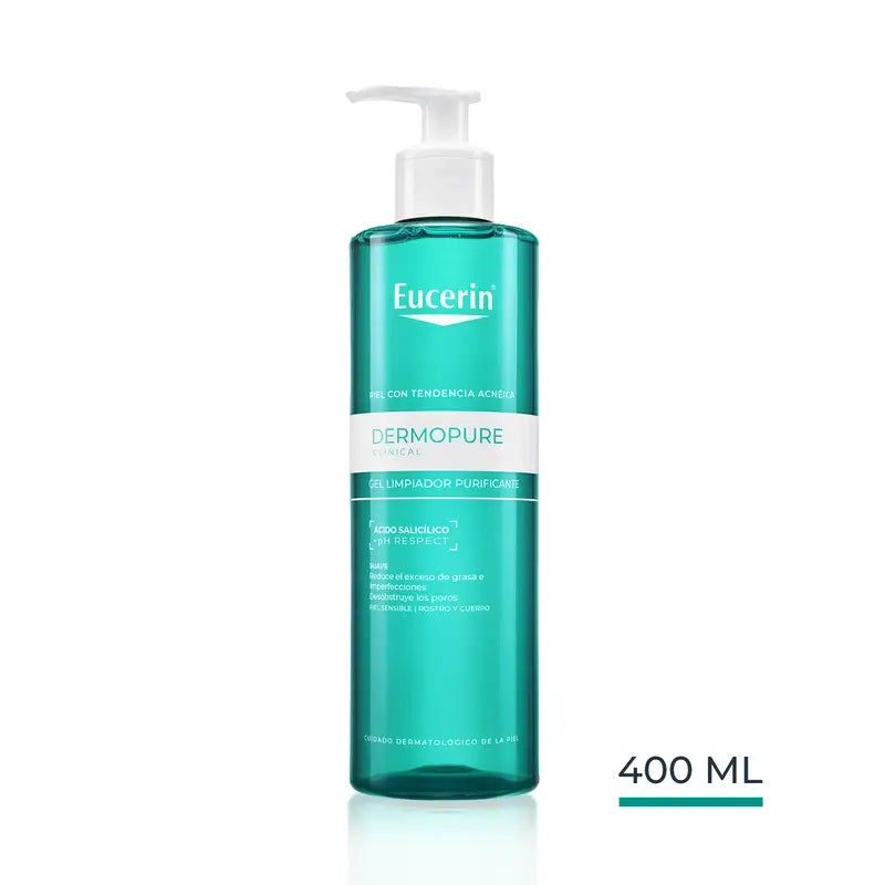 Eucerin Dermopure Gel Limpiador, 400 ml