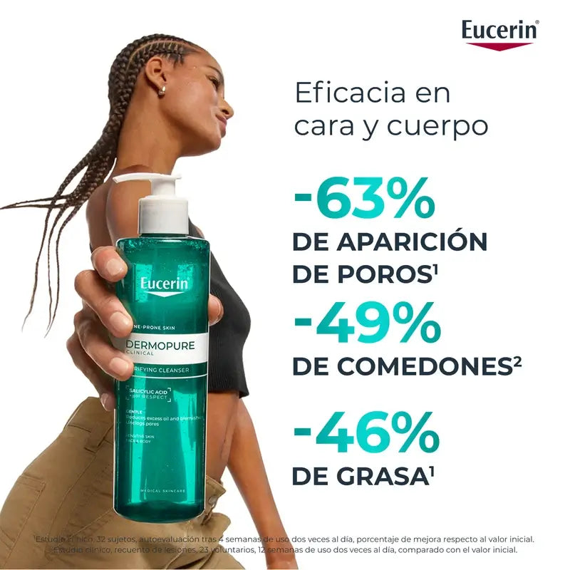 Eucerin Dermopure Gel Limpiador, 400 ml