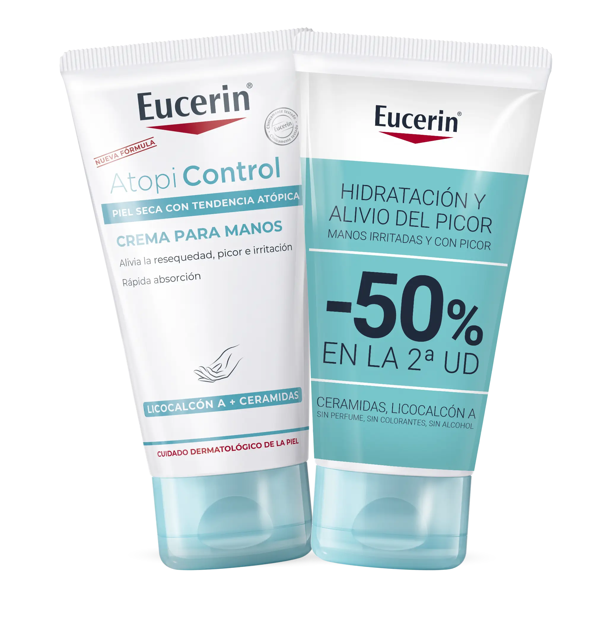 Eucerin Duplo Crema de Manos Atopic Control, 2X75 ml