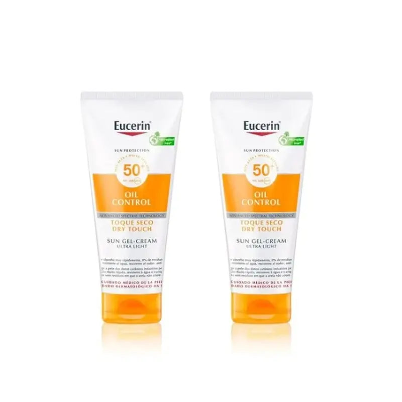 Eucerin Duplo Solar Gel Cream Dry Touch Sensitive Protect Spf 50+, 2 x 200 Ml