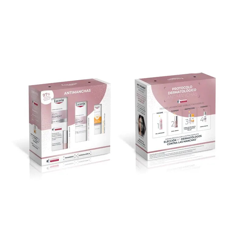 Eucerin Pack Anti-Pigment Dual Serum 30Ml + Mini Gel Limpiador 20Ml + Mini Pigment Control Fps 50+ 7Ml