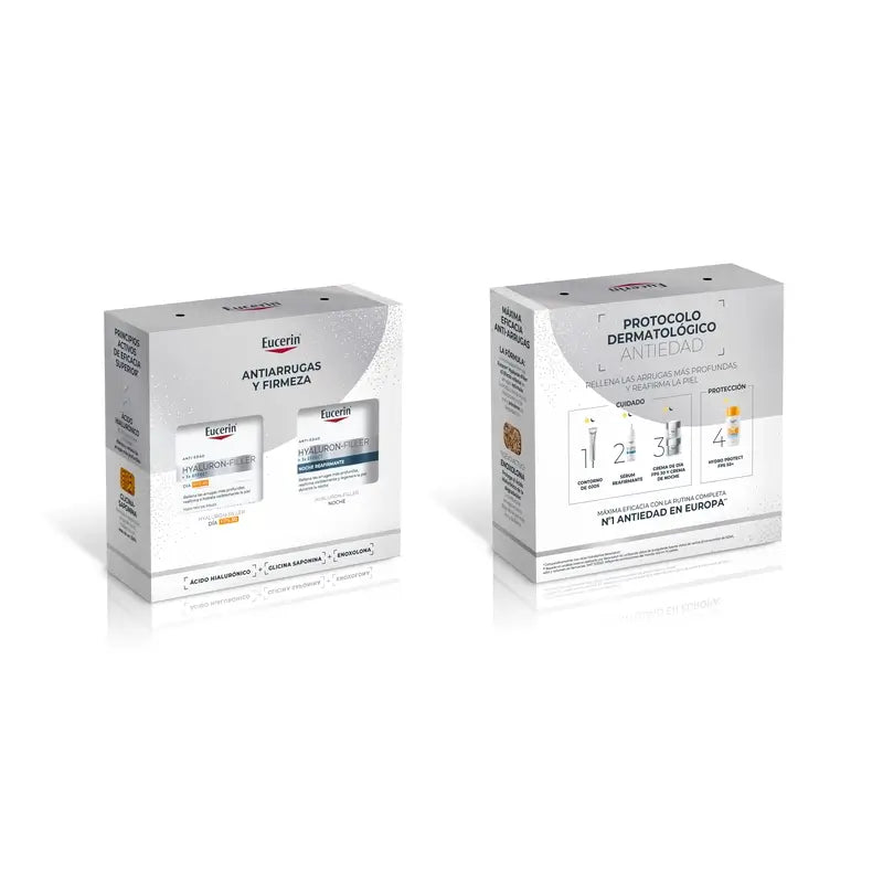 Eucerin Pack Antiedad Hyaluron-Filler Crema De Día Fps 30 50Ml + Crema De Noche 50Ml