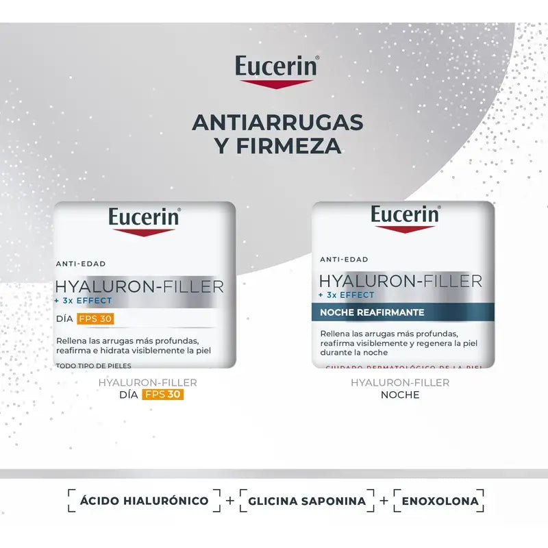 Eucerin Pack Antiedad Hyaluron-Filler Crema De Día Fps 30 50Ml + Crema De Noche 50Ml