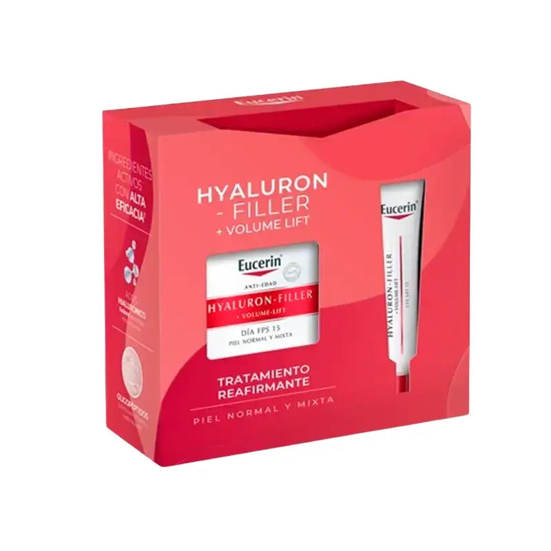 Eucerin Pack Hyluron-Filler Volume Crema de Día Piel Normal y Mixta SPF15 + Contorno de ojos 15ml