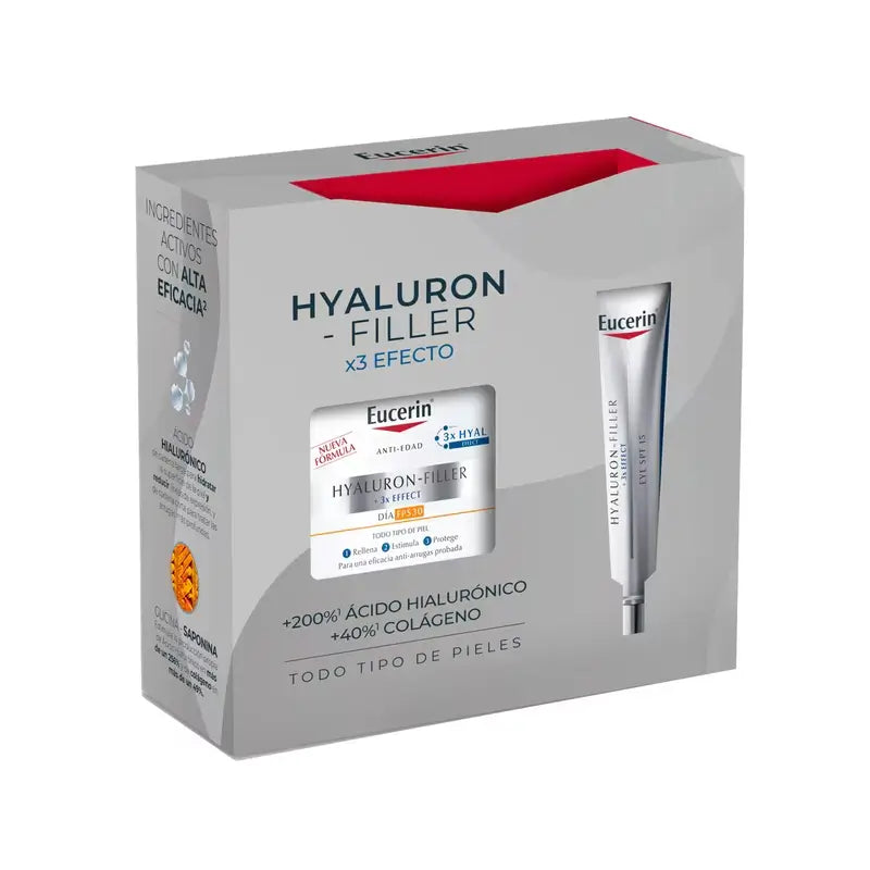 Eucerin Pack Hyluron-Filler Crema de Día SPF30 + Contorno de ojos 15ml