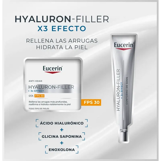 Eucerin Pack Hyluron-Filler Crema de Día SPF30 + Contorno de ojos 15ml
