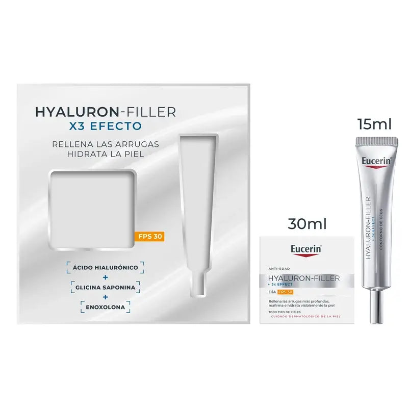 Eucerin Pack Hyluron-Filler Crema de Día SPF30 + Contorno de ojos 15ml