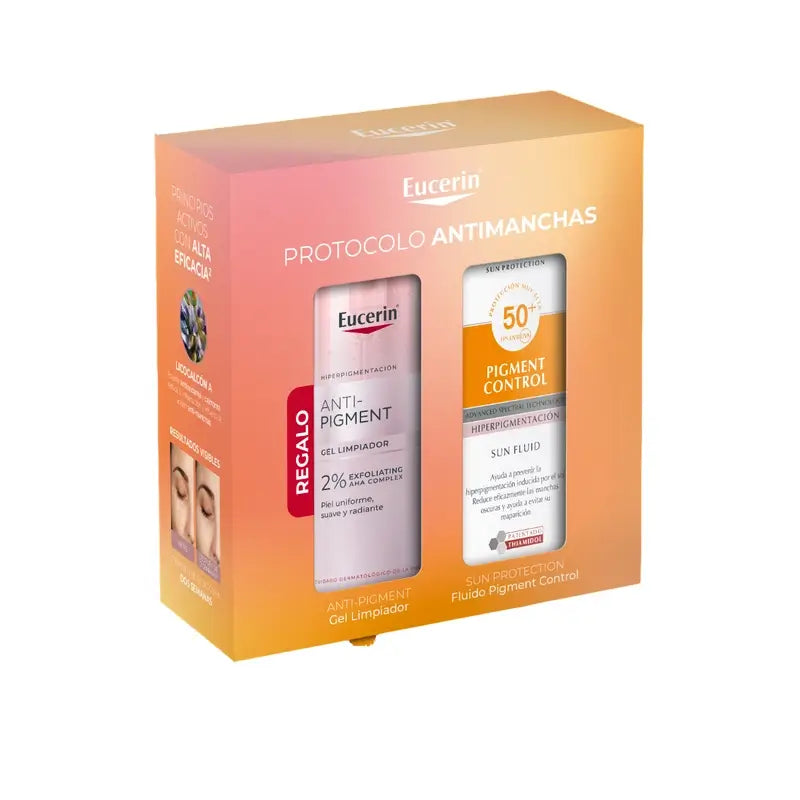 Eucerin Pack Sun Face Pigment Control Fluido Fps50+ 50 Ml + Regalo Anti-Pigment Gel Limpiador 200Ml