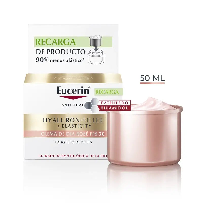 Eucerin Refill Crema De Día Rosé Hyaluron Filler Elasticity , 50 ml
