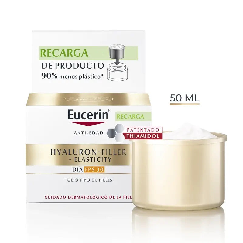 Eucerin Refill Crema De Día Spf30 Hyaluron Filler Elasticity , 50 ml