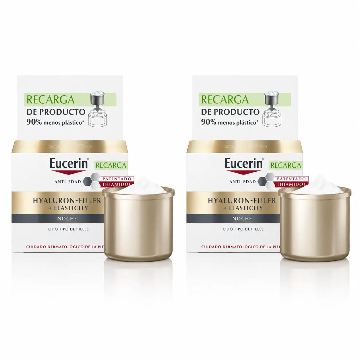 Eucerin Refill Crema De Noche Hyaluron Filler Elasticity , 50 Ml , pack 2