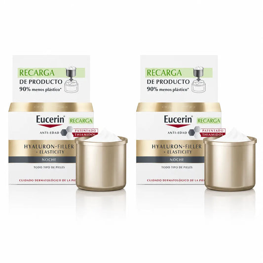 Eucerin Refill Crema De Noche Hyaluron Filler Elasticity , 50 Ml , pack 2