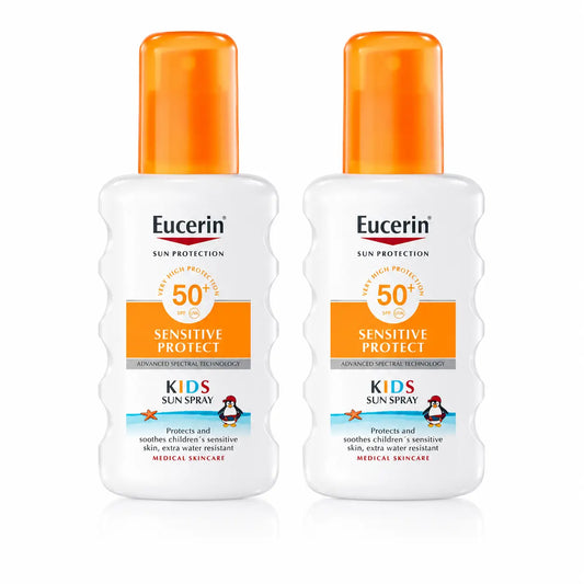 Eucerin Solar Sensitive Protect Kids Spray Infantil Spf50+ 200 Ml , pack 2