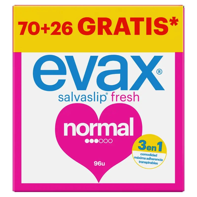 Evax Normal, Sistema No Olor, 96 Unidades salvaslip