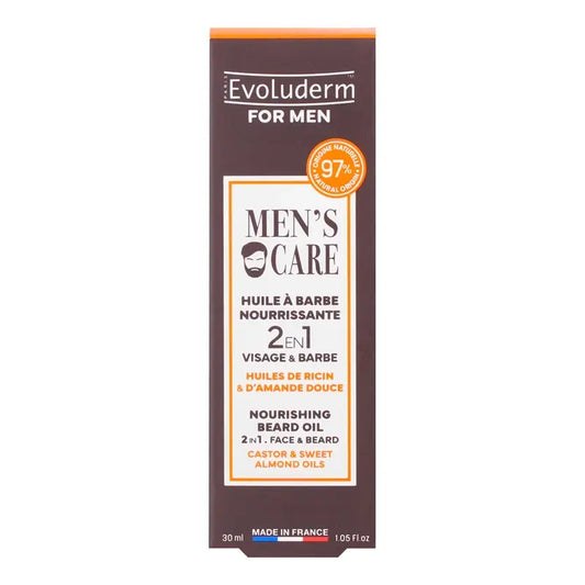 Evoluderm Aceite Nutritivo Para Barba - Para Hombres, 30 ml