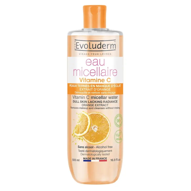 Evoluderm Agua Micelar Vitamina C, 500 ml