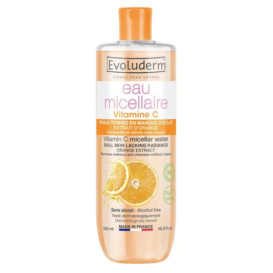 Evoluderm Agua Micelar Vitamina C, 500 ml