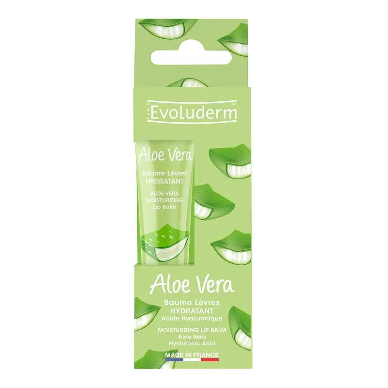 Evoluderm Bálsamo Labial Hidratante - Aloe Vera / Ácido Hialurónico, 15 ml