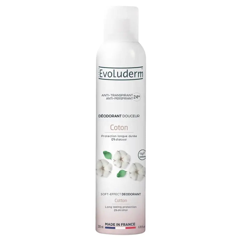 Evoluderm Desodorante Algodón 24H, 200 ml