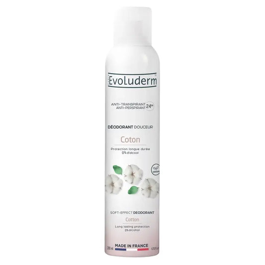 Evoluderm Desodorante Algodón 24H, 200 ml