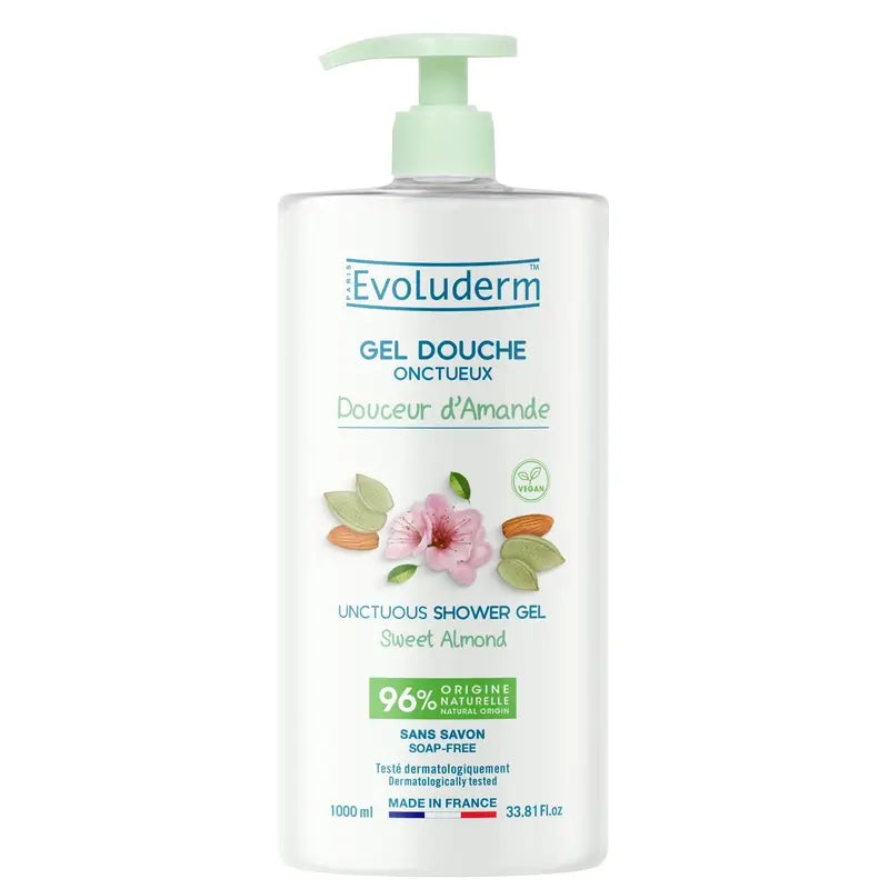 Evoluderm Gel De Ducha Almendra Dulce, 1000 ml