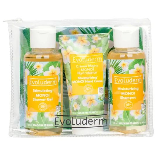 Evoluderm Set De Viaje X3 - Gel De Ducha-Crema De Manos-Champú, 100/50/100 ml