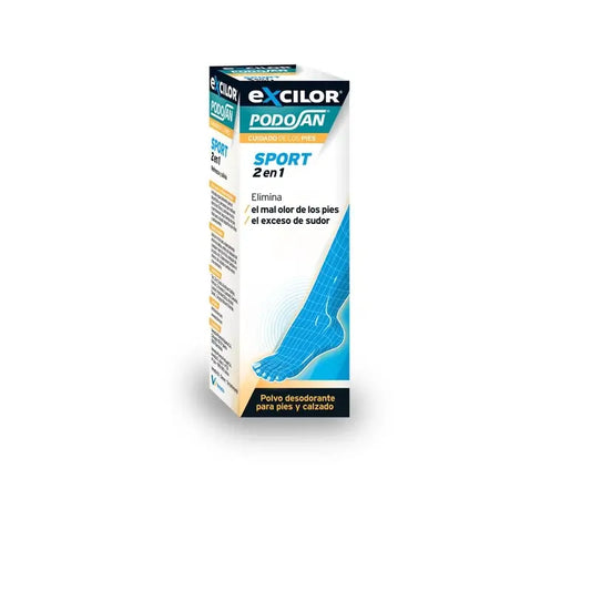 Excilor Podosan Sport 2 en 1 Polvo Desodorante Pies, 50 g