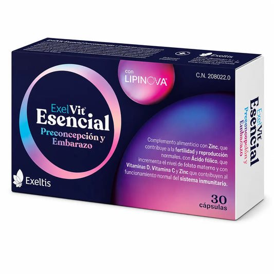 Exelvit Esencial Preconcepción y Embarazo, 30 Cápsulas
