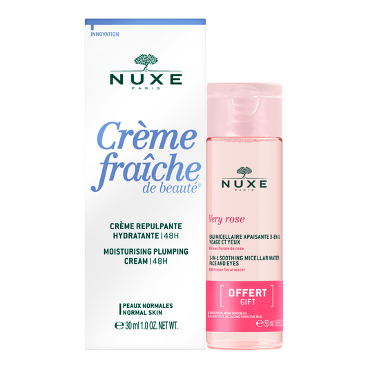Nuxe Crema Repulpante Hidratante 48H Crème Fraîche De Beauté® + Agua Micelar Very Rose 50Ml De Regalo