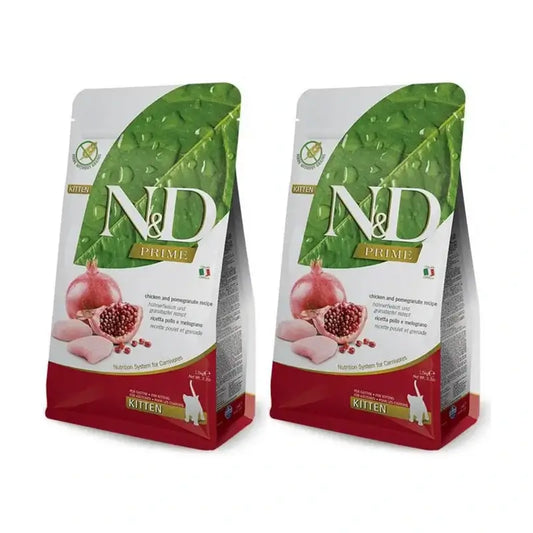 Farmina N&D Cat Kitten Prime Pollo 5Kg, Pienso Para Gatitos, Pack De 2