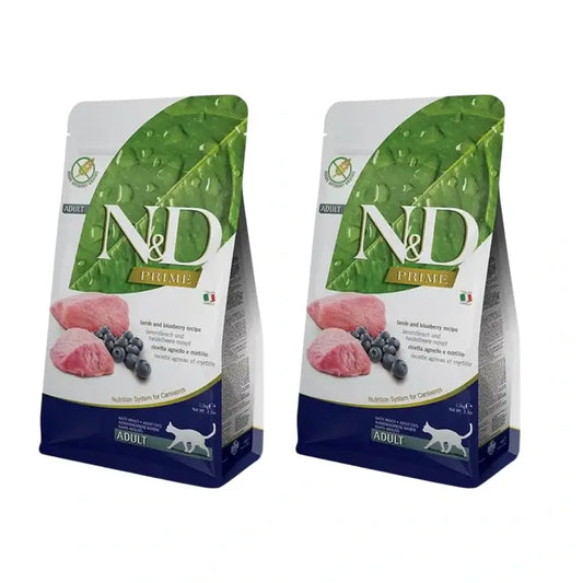 Farmina N&D Cat Prime Cordero 1,5Kg, Pienso Para Gatos, Pack De 2