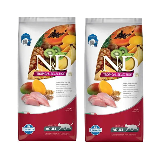 Farmina N&D Cat Tropical Selection Pollo 10Kg, Pack De 2