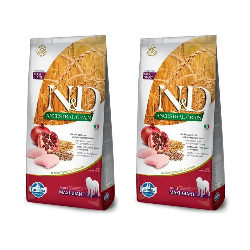 Farmina N&D Dog Ancestral Gigante Pollo 12Kg, Pienso Para Perros, Pack De 2