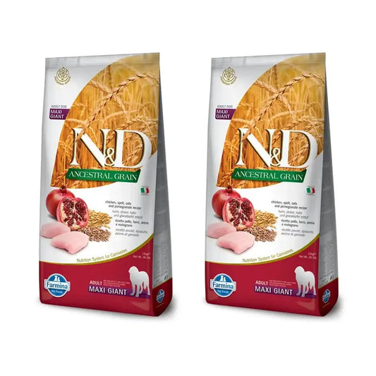 Farmina N&D Dog Ancestral Gigante Pollo 12Kg, Pienso Para Perros, Pack De 2
