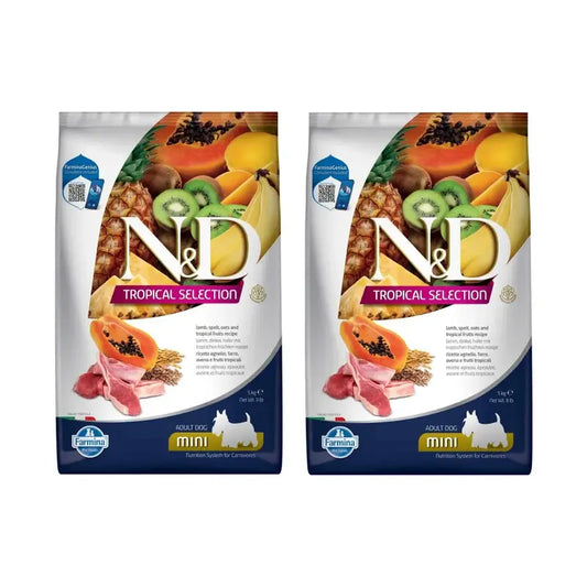 Farmina N&D Dog Tropical Selection Mini Cordero 5Kg, Pack De 2