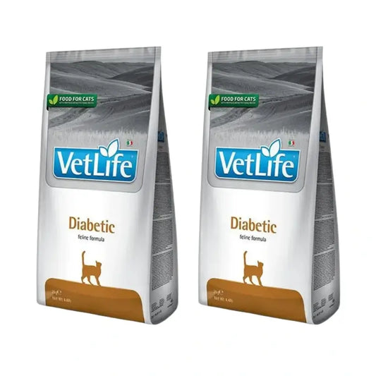 Farmina Vet Life Cat Diabetic 2Kg, Pienso Para Gatos, Pack De 2