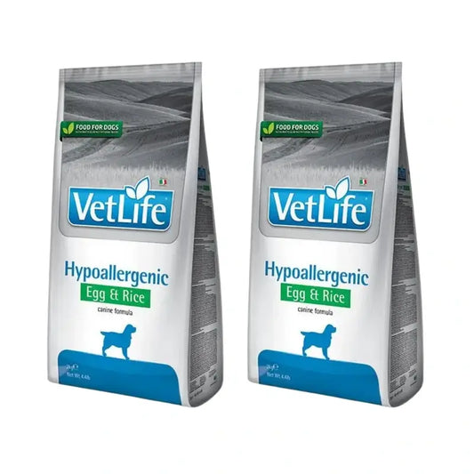 Farmina Vet Life Dog Hypoallergenic Huevo 12Kg, Pienso Para Perros, Pack De 2