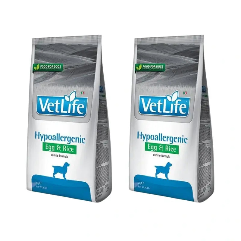 Farmina Vet Life Dog Hypoallergenic Huevo 2Kg, Pienso Para Perros, Pack De 2