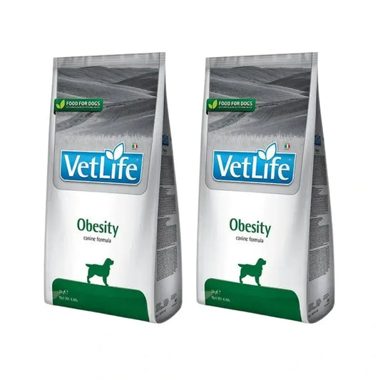 Farmina Vet Life Dog Obesity 2Kg, Pienso Para Perros, Pack De 2