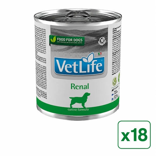 Farmina Vet Life Dog Renal, Pack 18x300 gramos