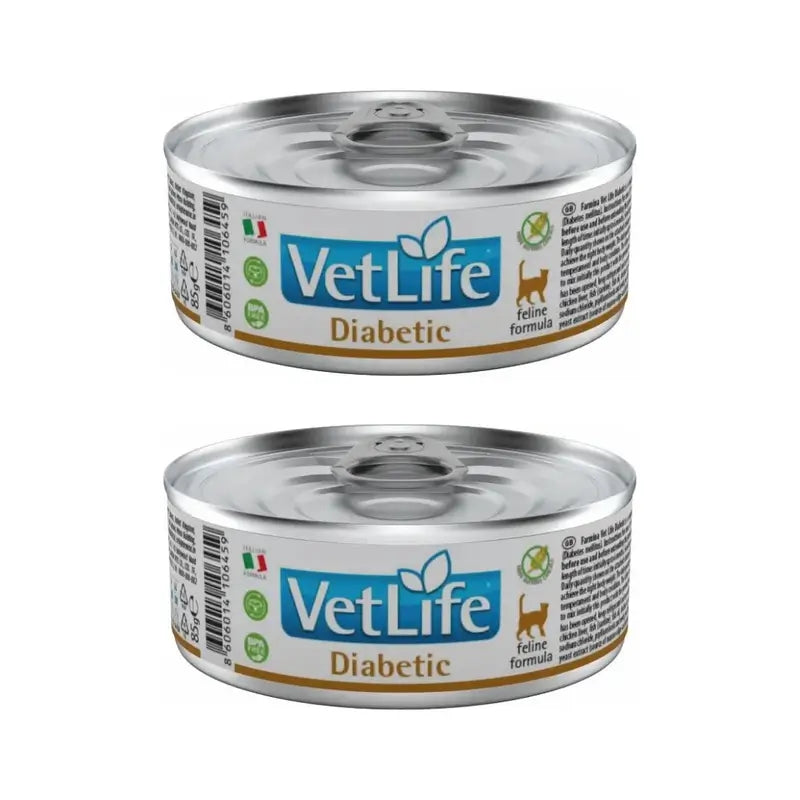 Farmina Vet Natural Diet Cat Diabetic 12X85Gr, Comida Húmeda Para Gatos, Pack De 2
